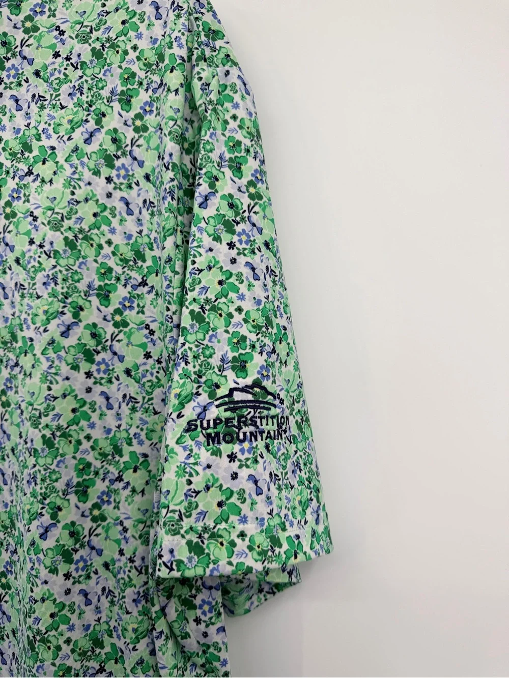 RLX Ralph Lauren Classic Fit Performance Golf Polo Mens L Green Floral